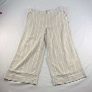 LOFT Outlet Wide Leg Crop Linen Blend Pants – Size 14
